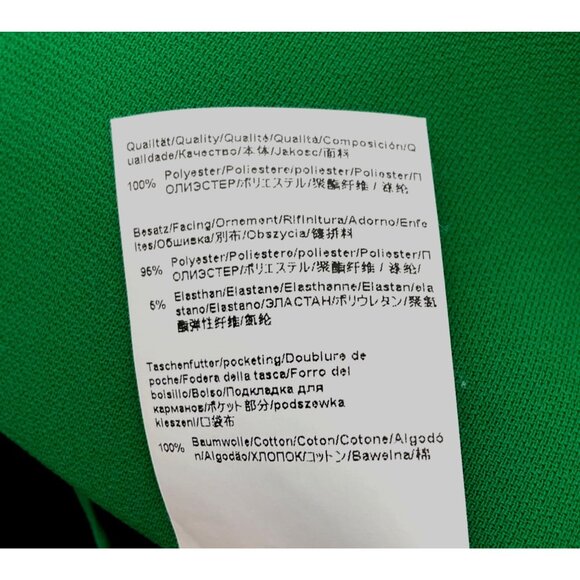 Hugo Boss Vosanna Green Pencil Skirt Navy Piping Details Pockets Back Zip Sz 2 - Picture 7 of 8